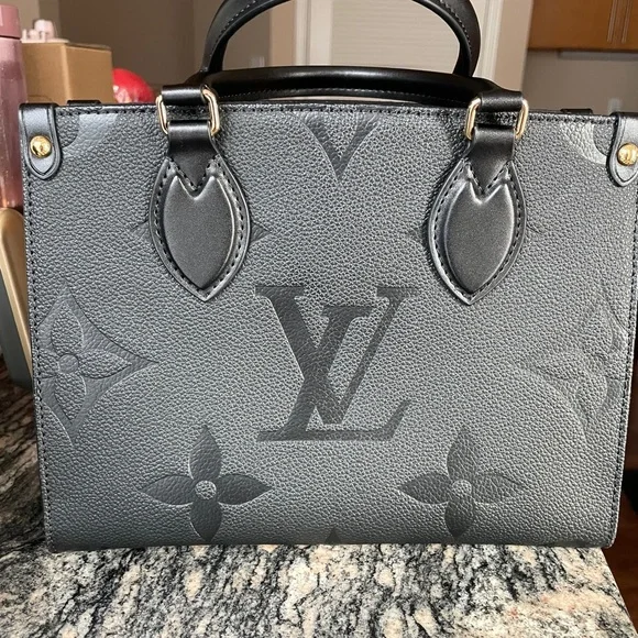 Black Monogram Tote Bag - Picture 1 of 11